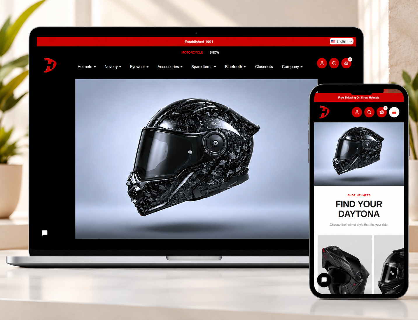 Daytona Helmets Shopify Project