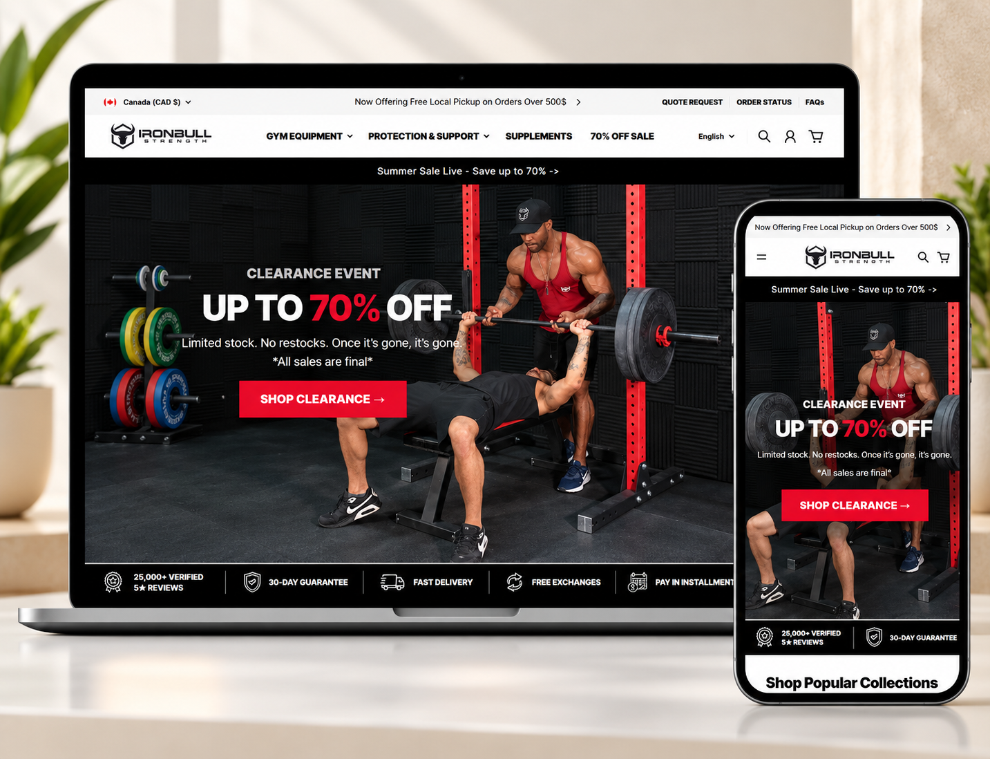 Iron Bull Strength Shopify Project