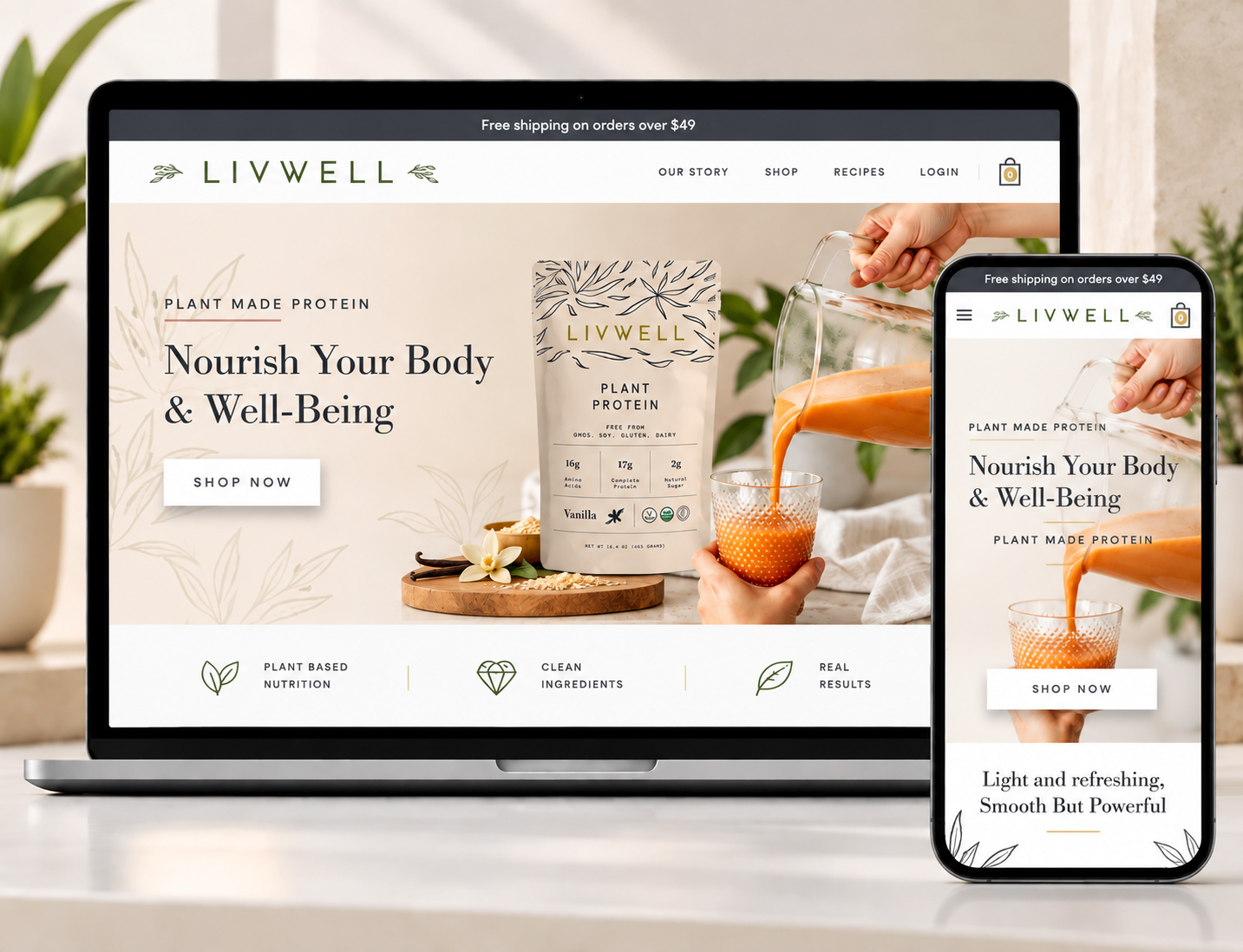LivWell Nutrition Shopify Project